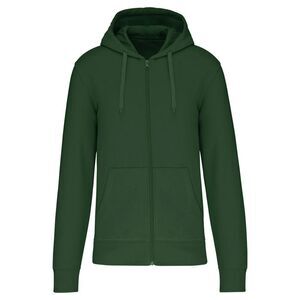 Kariban Mens Eco Friendly Full Zip Hoodie / Forest Green